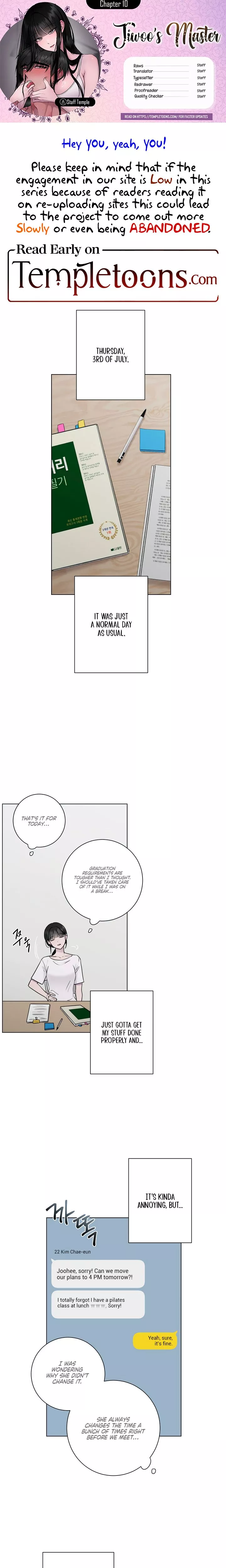 Read Jiwoo’s Master Chapter 10 Online