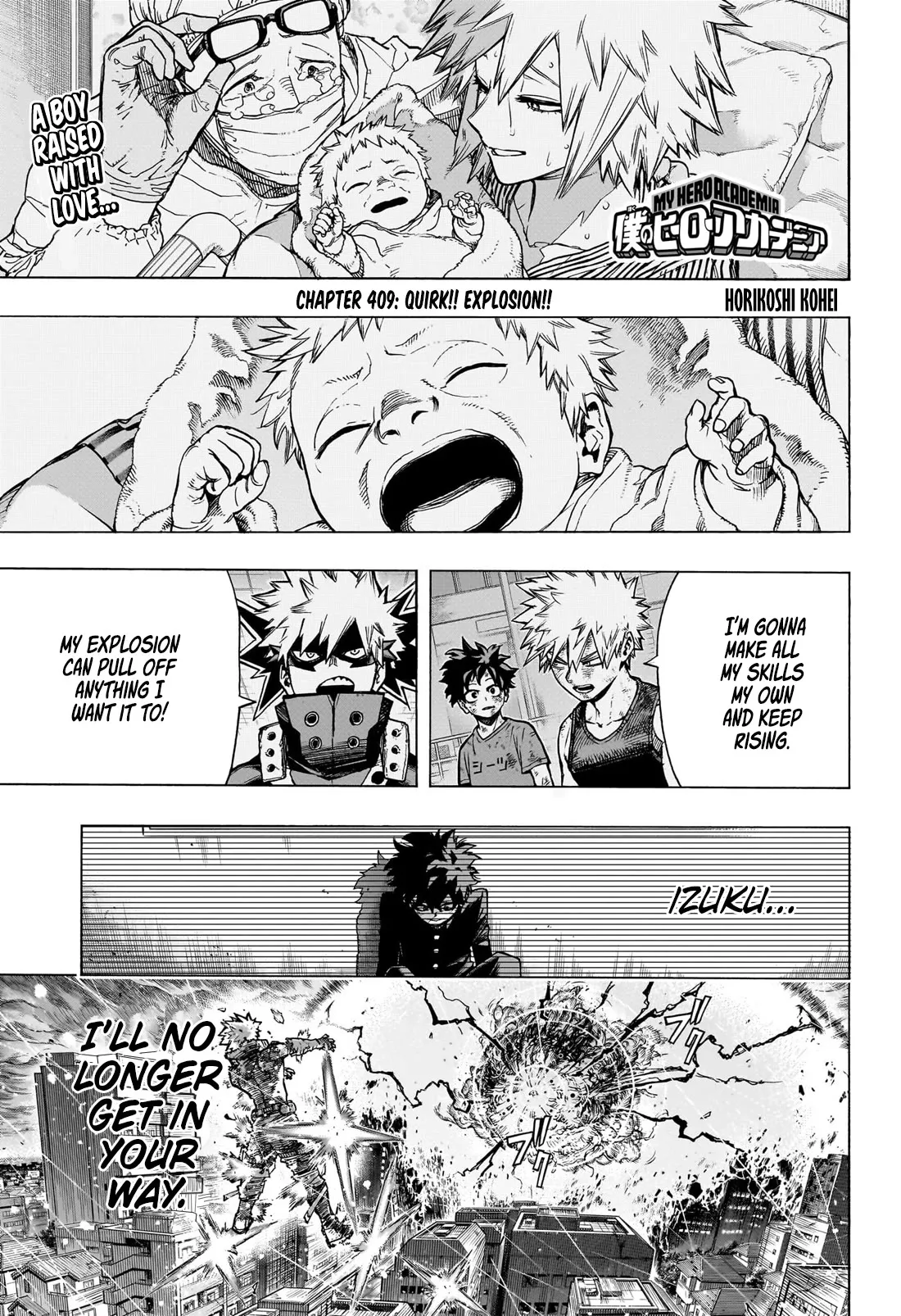 Read Boku no Hero Academia Chapter 409 - Quirk!! Explosion!! Online