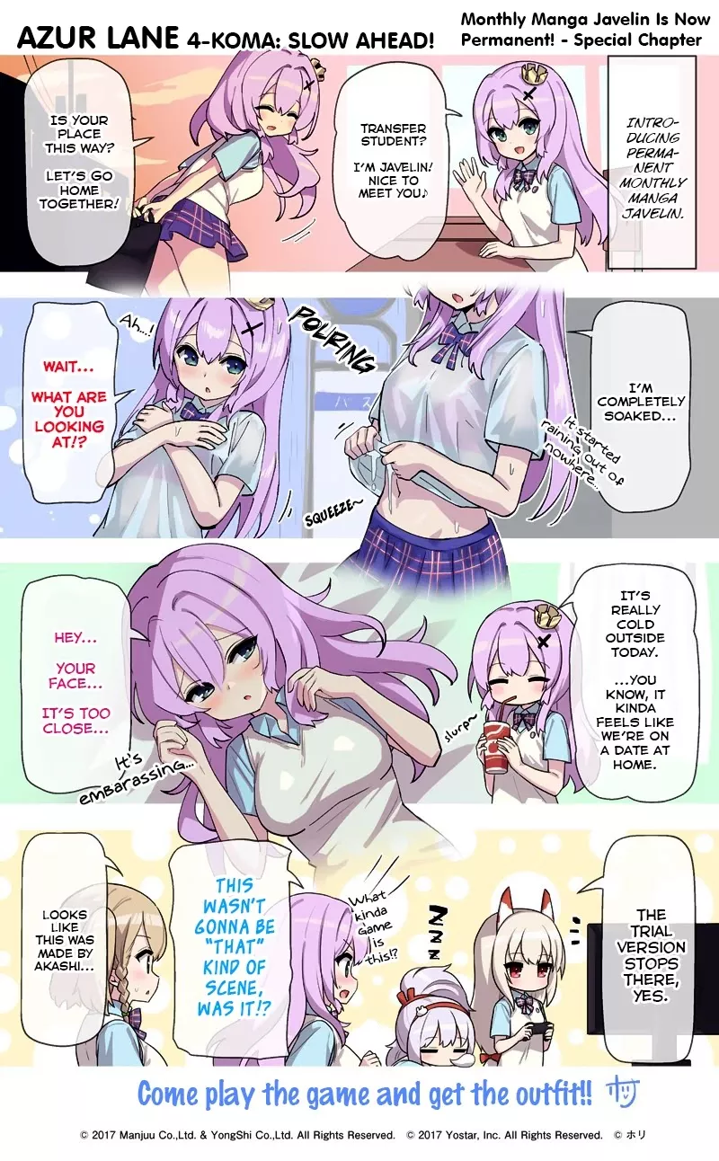 Read Azur Lane 4-koma: Slow Ahead Chapter 86.5 - Monthly Manga Javelin Is Now Permanent! Online