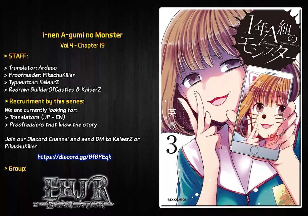 Read 1-nen A-gumi no Monster Chapter 19 - You Scared, Sensei? Online