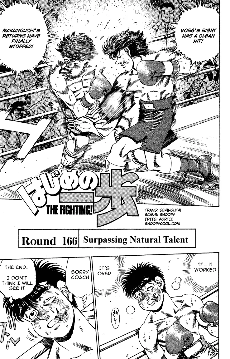 Read Hajime no Ippo Chapter 166 - Surpassing Natural Talent Online