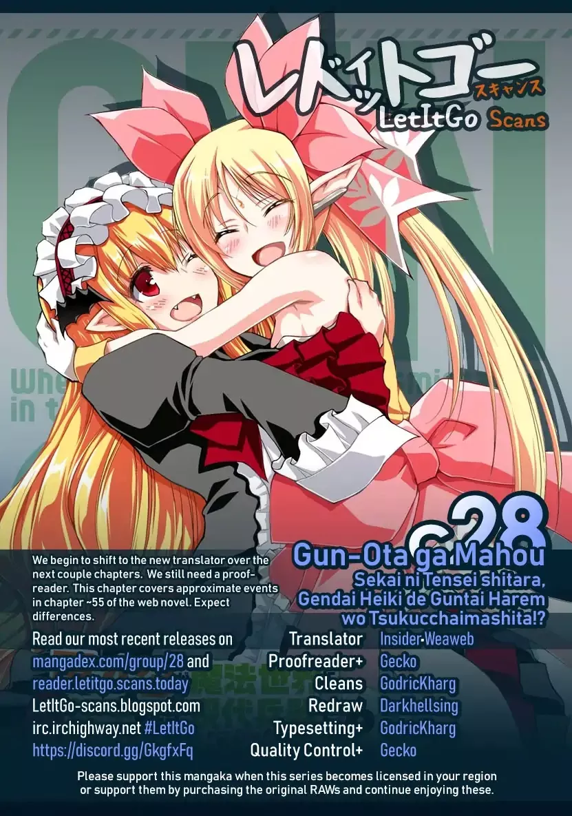 Read Gunota ga Mahou Sekai ni Tensei Shitara, Gendai Heiki de Guntai Harem o Tsukucchaimashita!? Chapter 28 Online