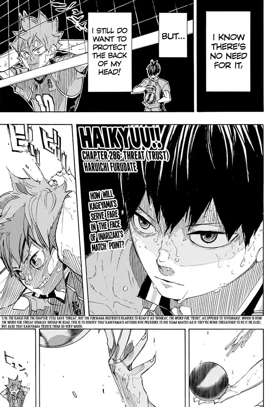 Read Haikyu!! Chapter 286 - Threat (Trust) Online