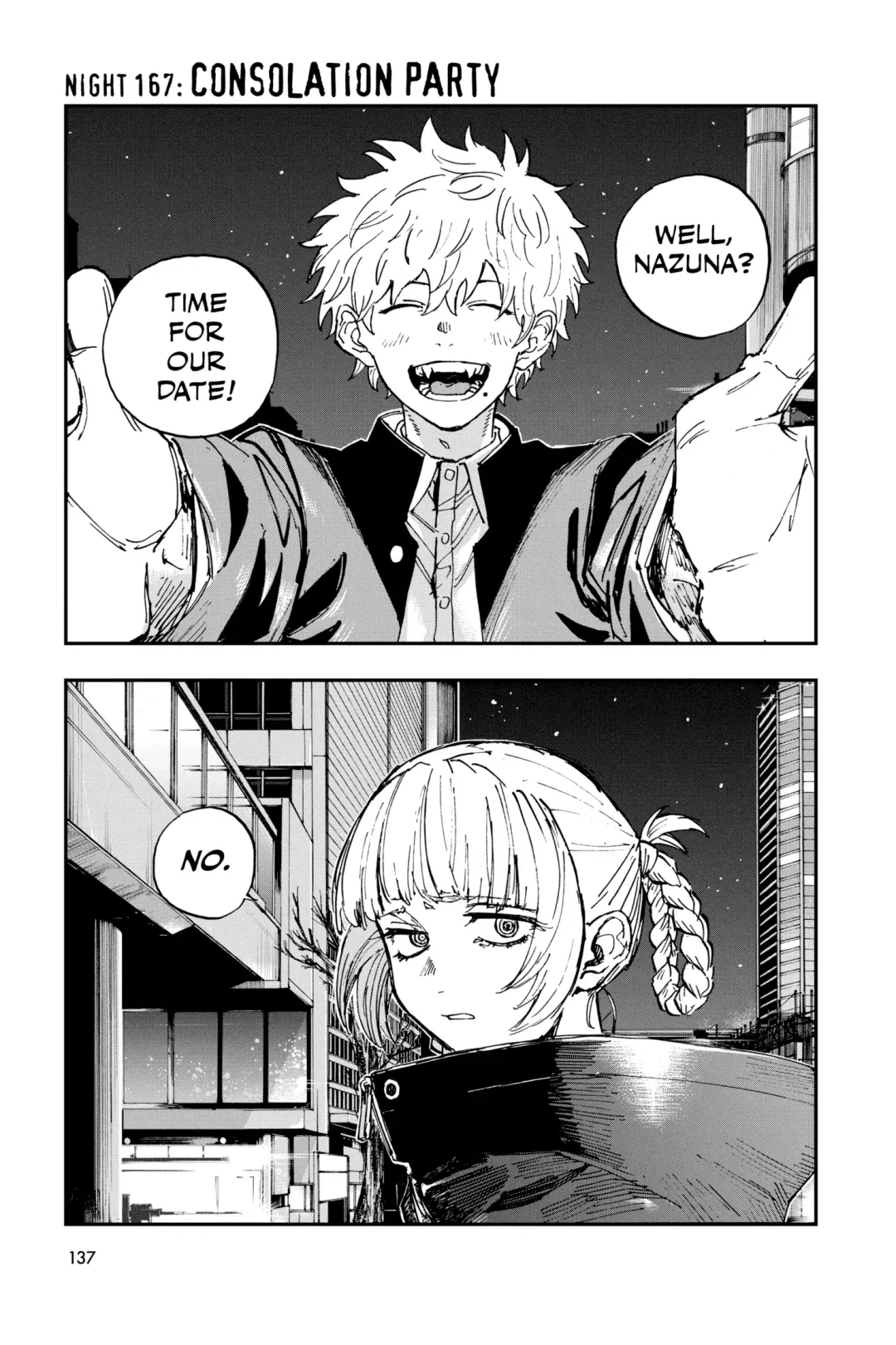 Read Yofukashi no Uta Chapter 167 Online
