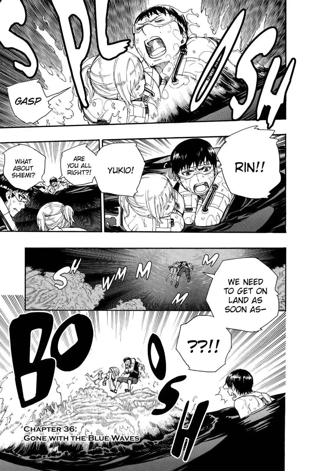 Read Ao no Exorcist Chapter 36 - Gone With The Blue Waves Online