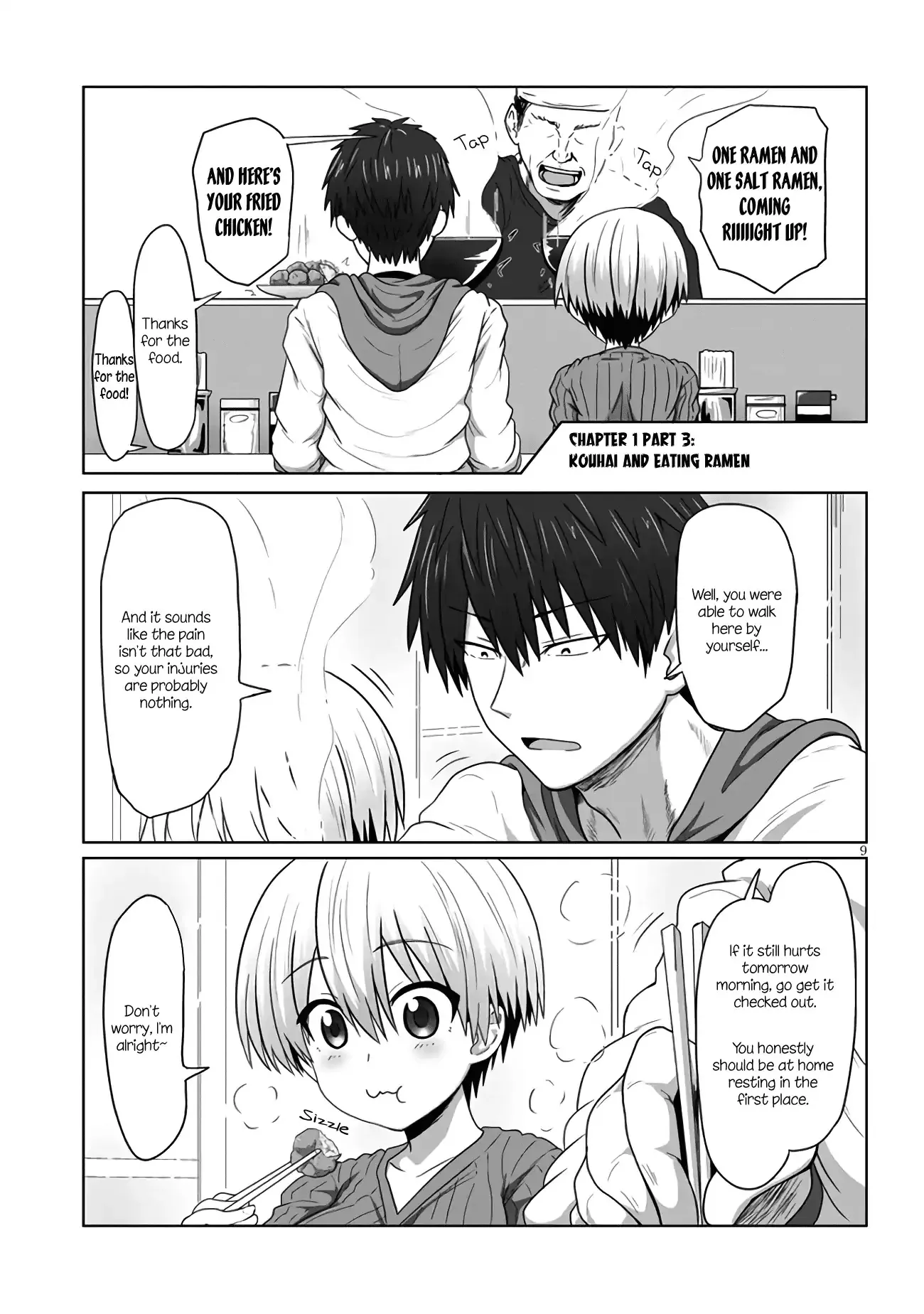 Read Uzaki-chan wa Asobitai! Chapter 1.3 - Kouhai And Eating Ramen Online