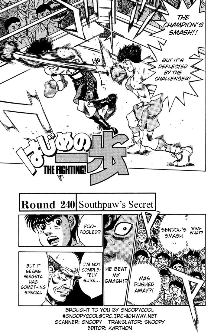 Read Hajime no Ippo Chapter 240 - Southpaw's Secret Online