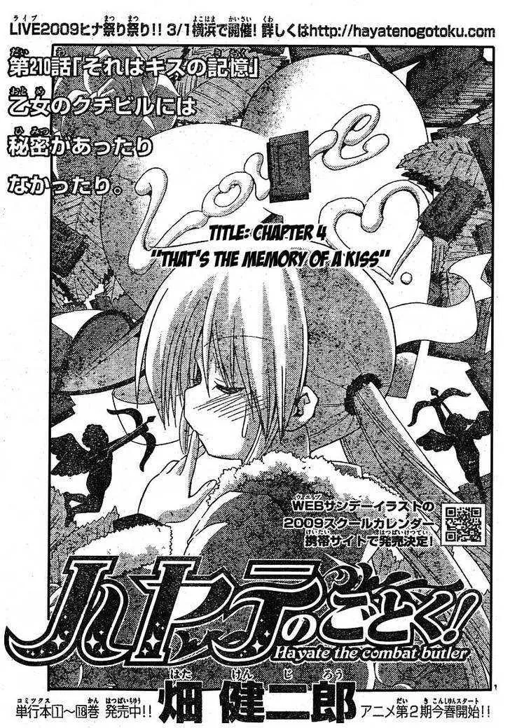 Read Hayate no Gotoku! Chapter 210 - That's the Memory of a Kiss Online