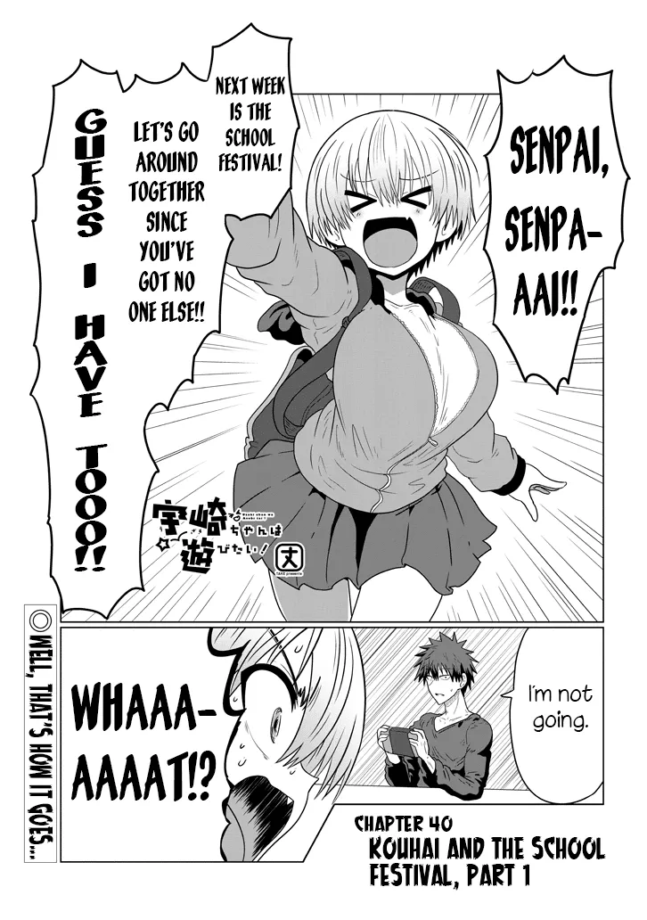 Read Uzaki-chan wa Asobitai! Chapter 40 - Kouhai and the School Festival, Part 1 Online