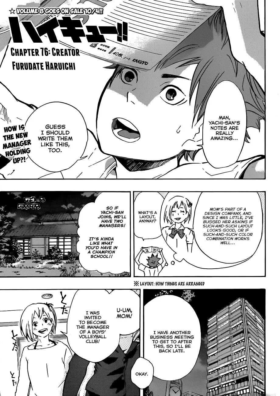 Read Haikyu!! Chapter 76 - Creator Online