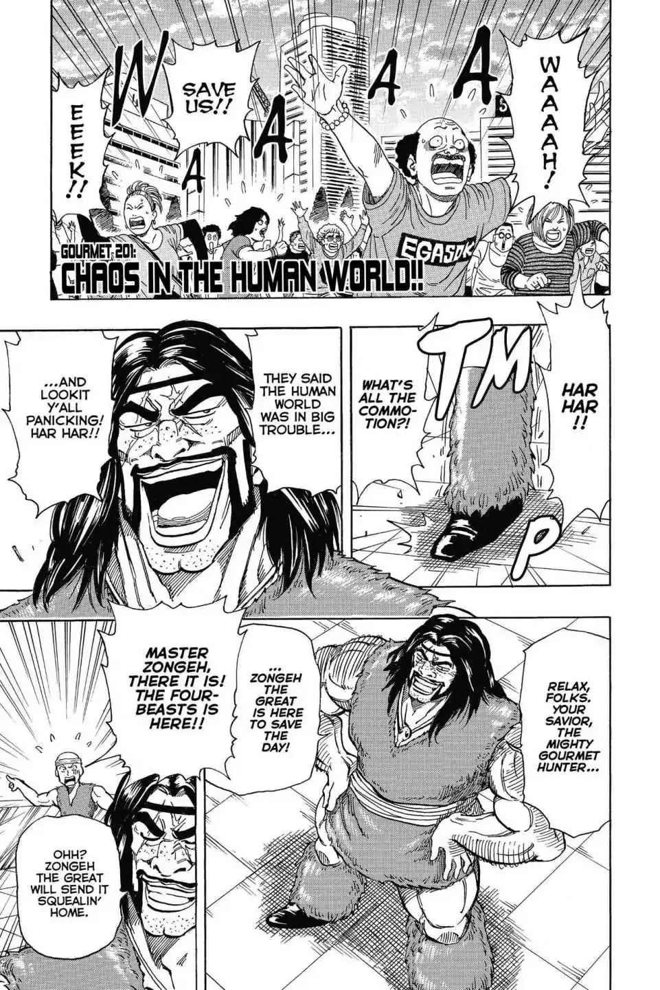 Read Toriko Chapter 201 - Vol.23 Gourmet 201: Chaos in the Human World!! Online