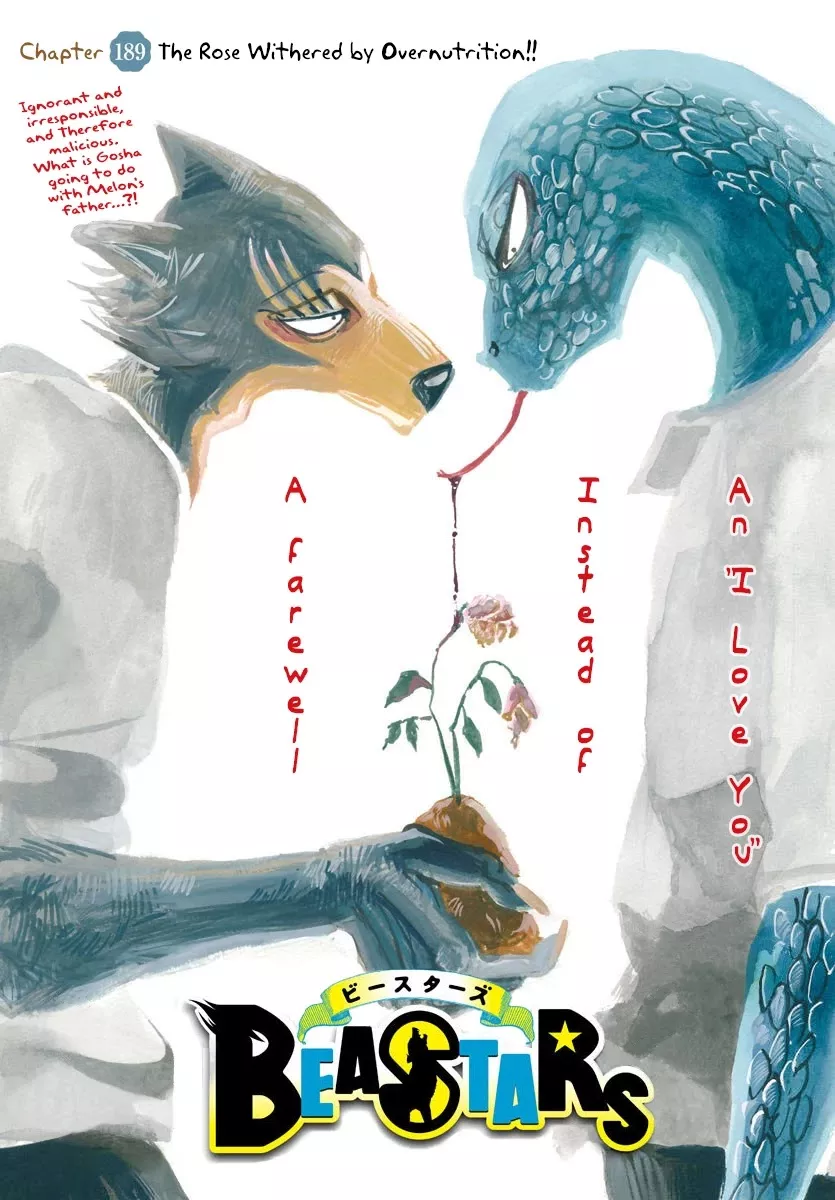 Read Beastars Chapter 189 - The Rose Withered by Overnutrition!! Online