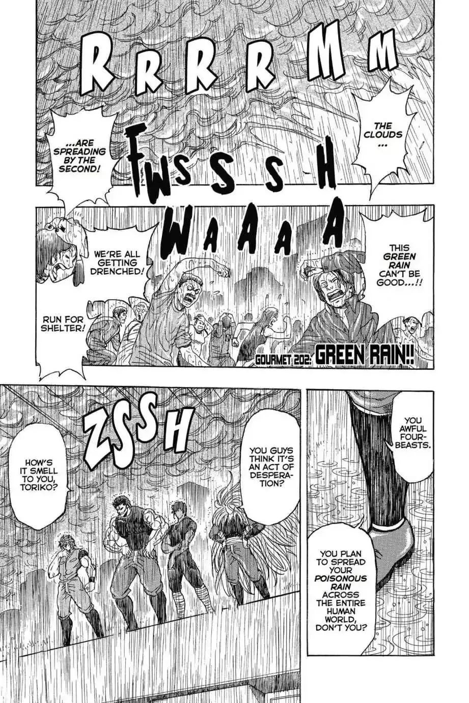 Read Toriko Chapter 202 - Vol.23 Gourmet 202: Green Rain!! Online