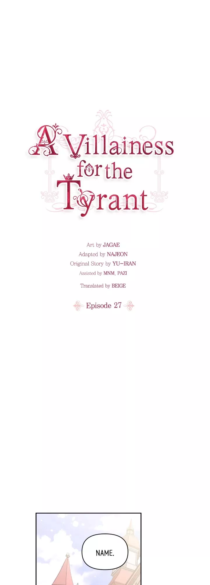 Read A Villainess for the Tyrant Chapter 27 Online