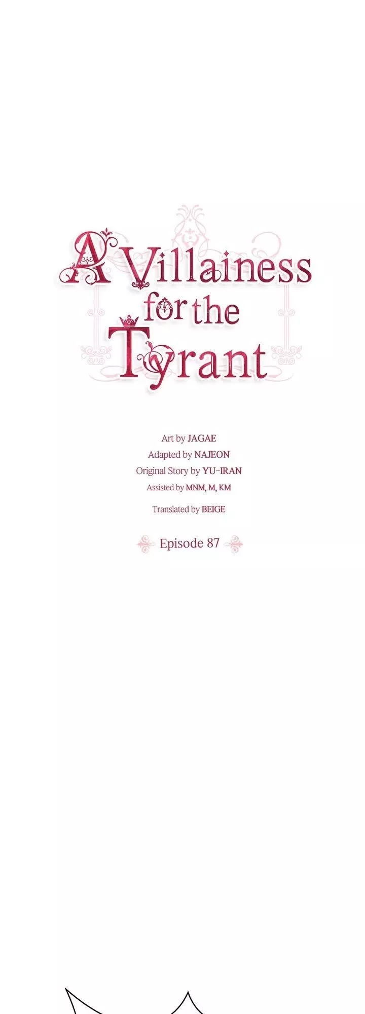 Read A Villainess for the Tyrant Chapter 87 Online