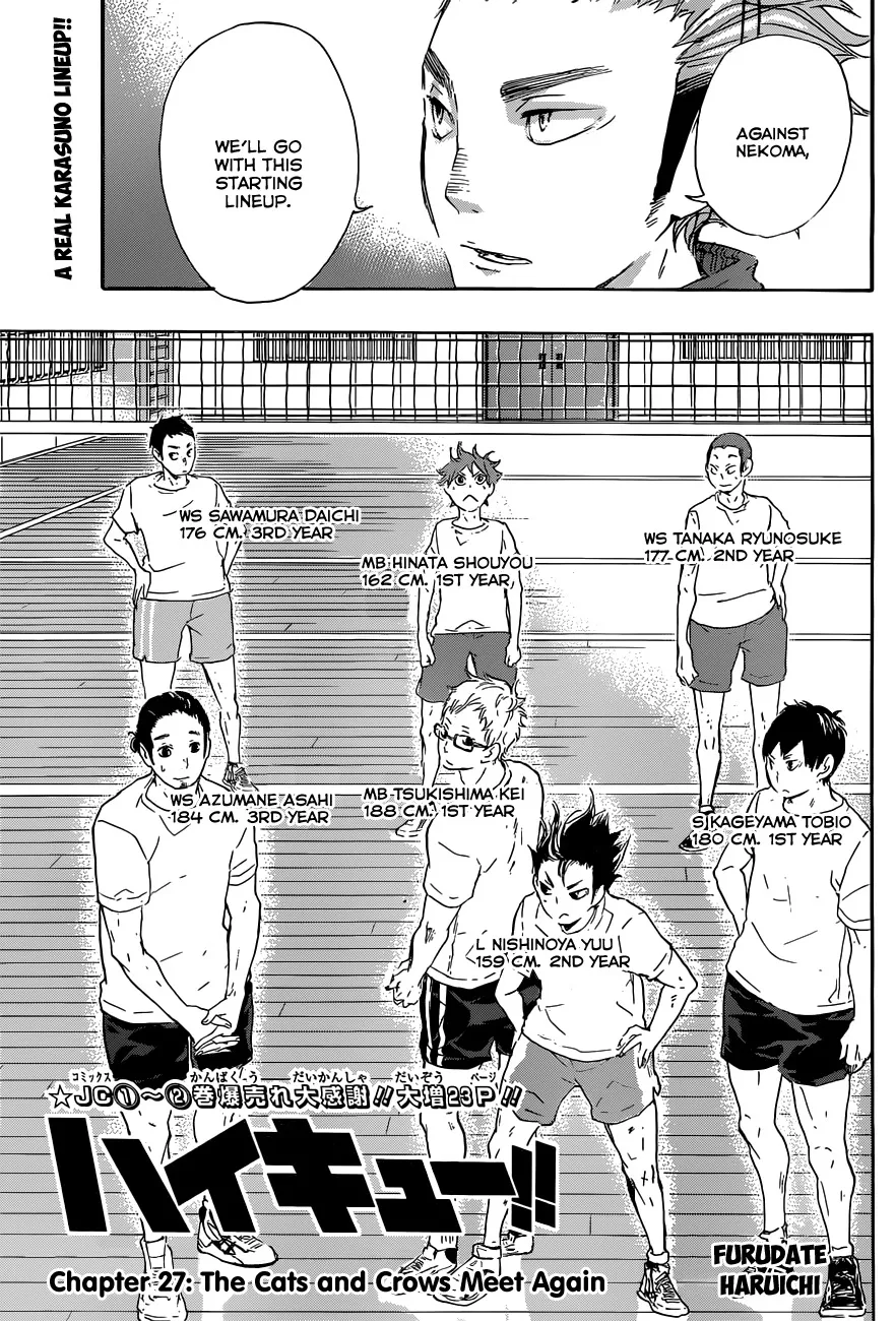 Read Haikyu!! Chapter 27 - The Cats and Crows Meet Again Online