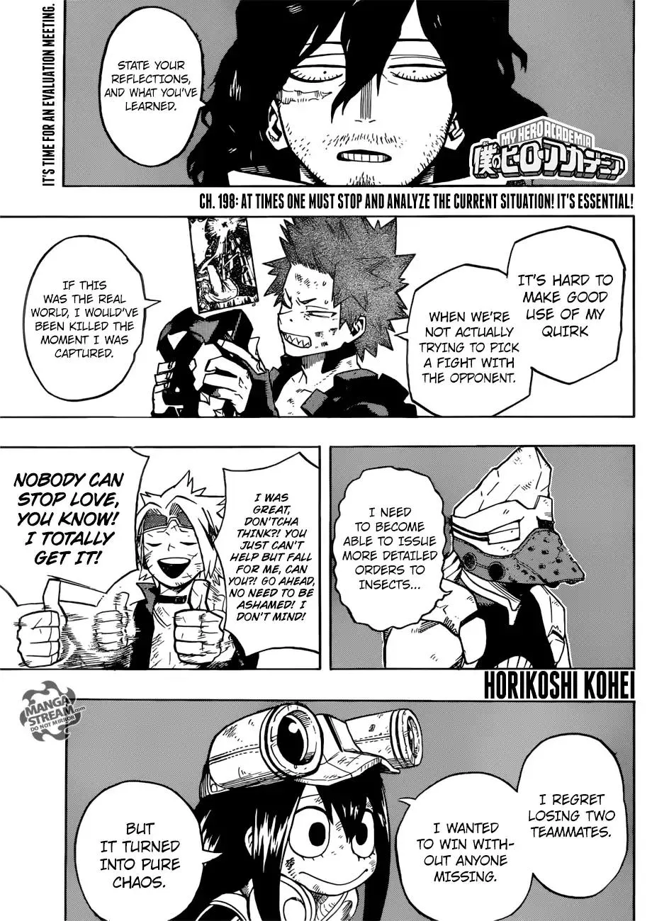 Read Boku no Hero Academia Chapter 198 - At times one must stop and analyze the current situation! It's essential! Online