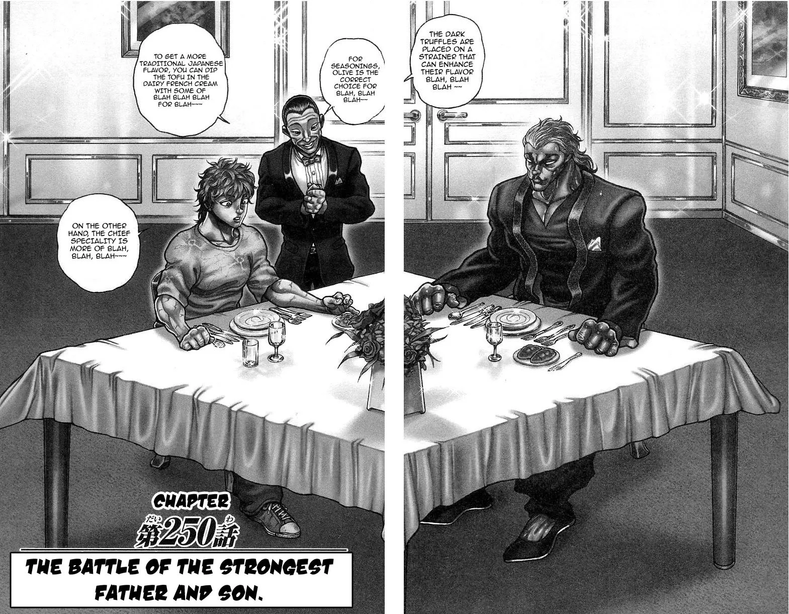 Read Hanma Baki Chapter 250 - The Battle of The Strongest Father And Son Online