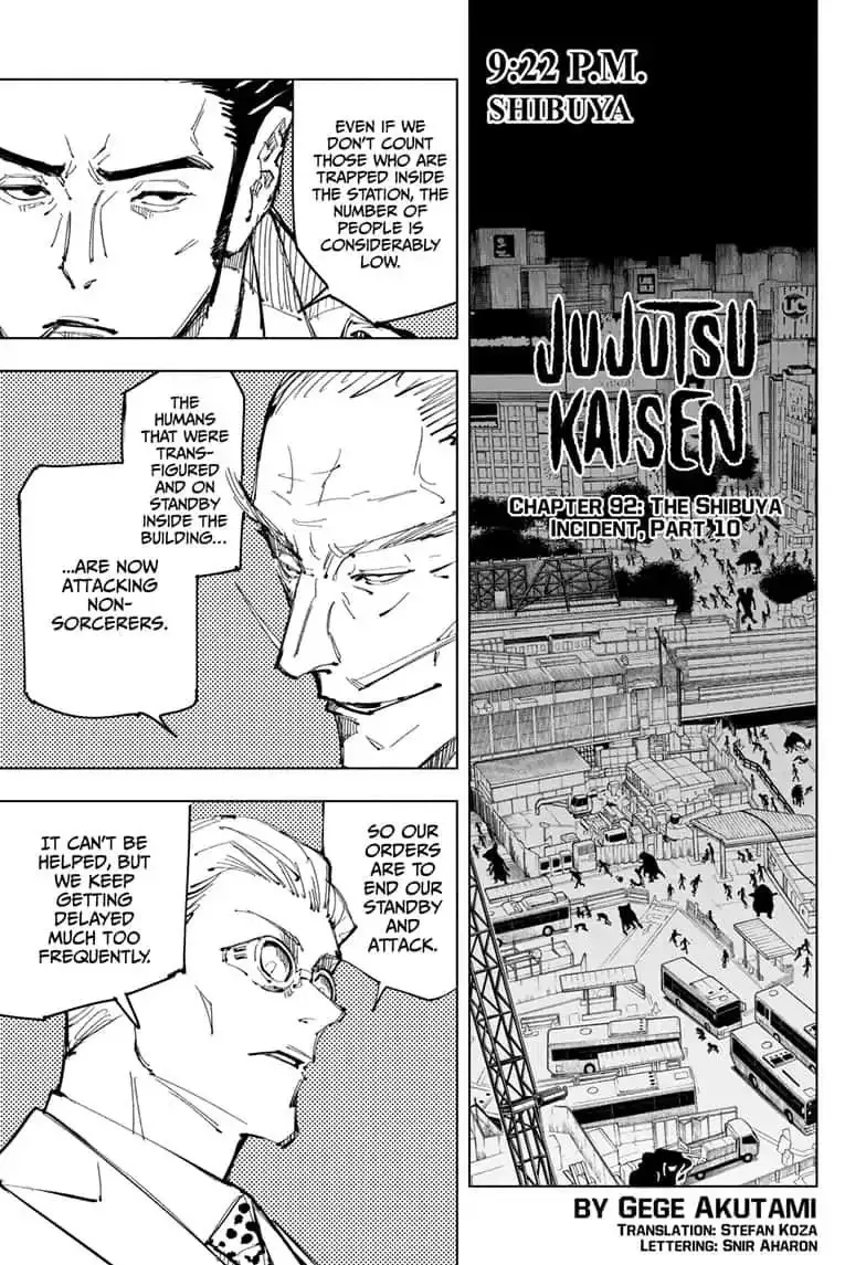 Read Jujutsu Kaisen Chapter 92 - The Shibuya Incident, Part 10 Online