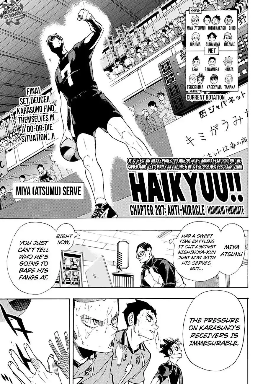 Read Haikyu!! Chapter 287 - Anti-Miracle Online