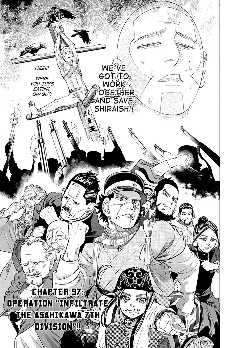 Read Golden Kamuy Chapter 97 - Operation "Infiltrate the Asahikawa 7th Division"!! Online