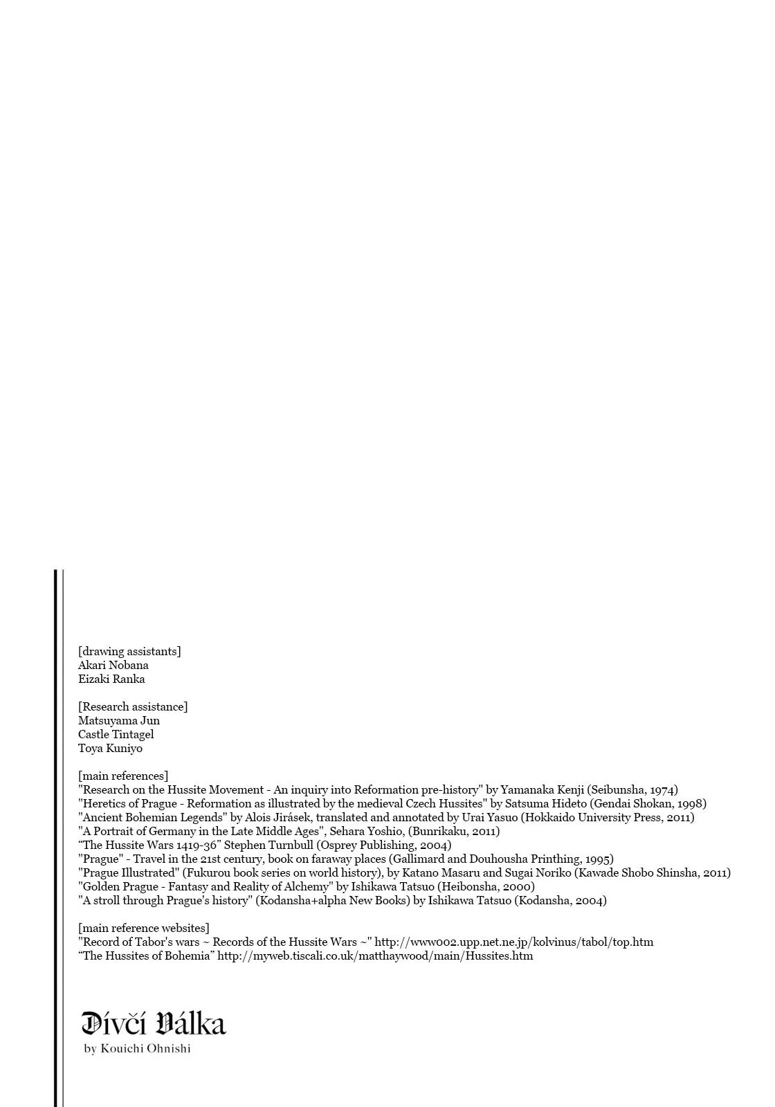 Read Dívčí válka: Maidens’ War Chapter 15.6 - Bibliography and Historical Commentary Online