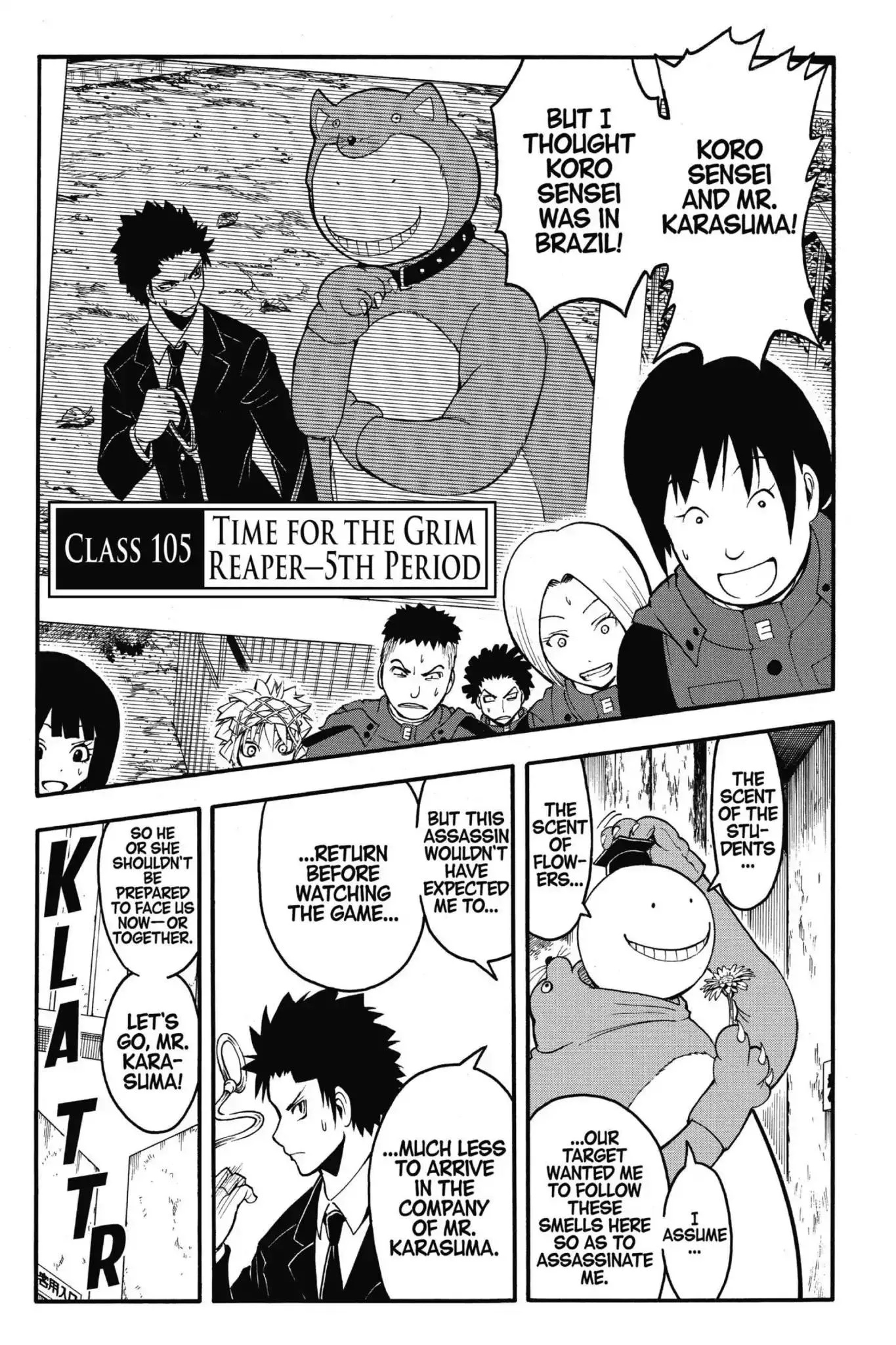 Read Ansatsu Kyoushitsu Chapter 105 - Vol.12 CLASS 105: Time for the Grim Reaper-5th Period Online