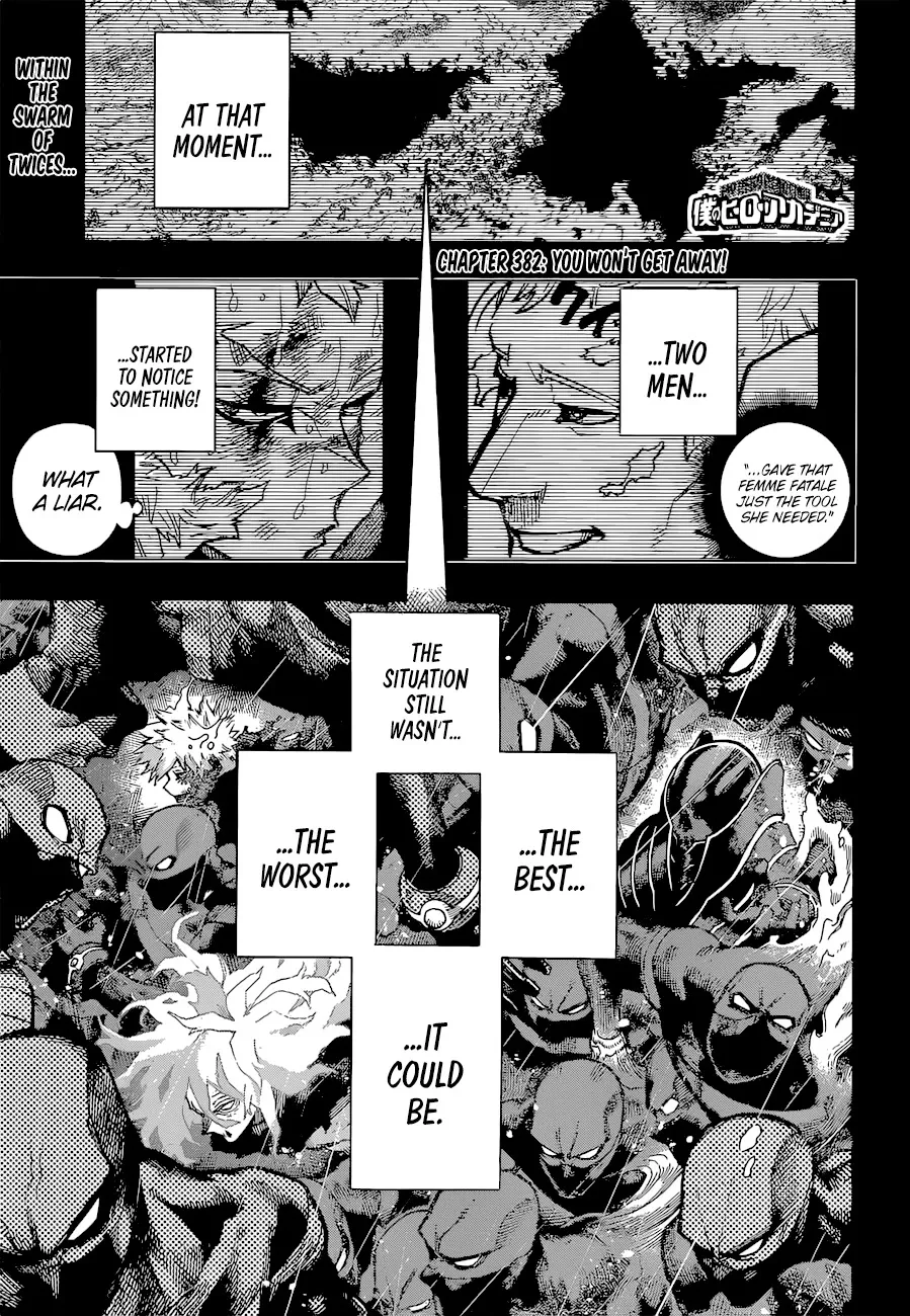 Read Boku no Hero Academia Chapter 382 - You won't get away!! Online