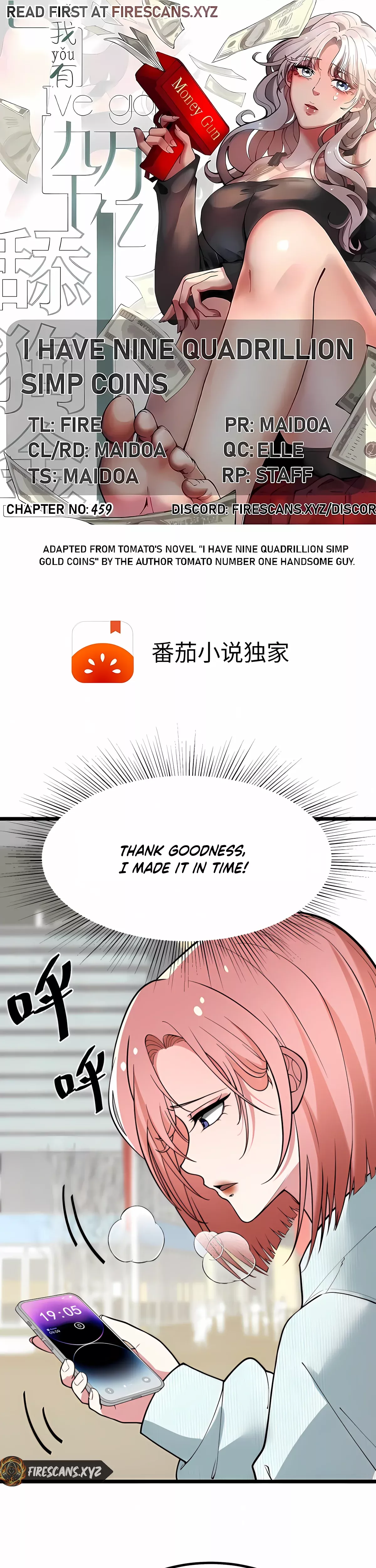 Read I Have Nine Quadrillion Simp Gold Coins Chapter 459 Online