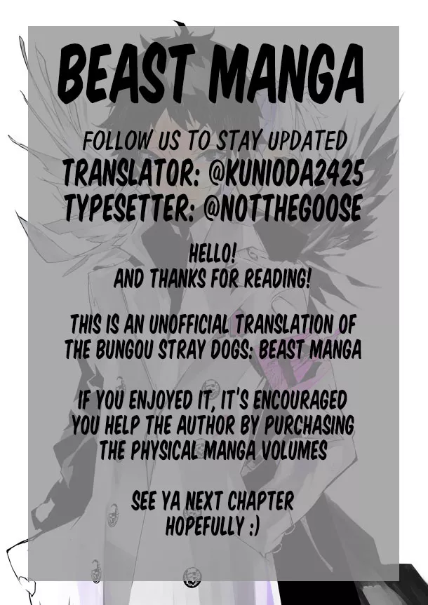 Read Bungou Stray Dogs Beast Chapter 9.1 Online