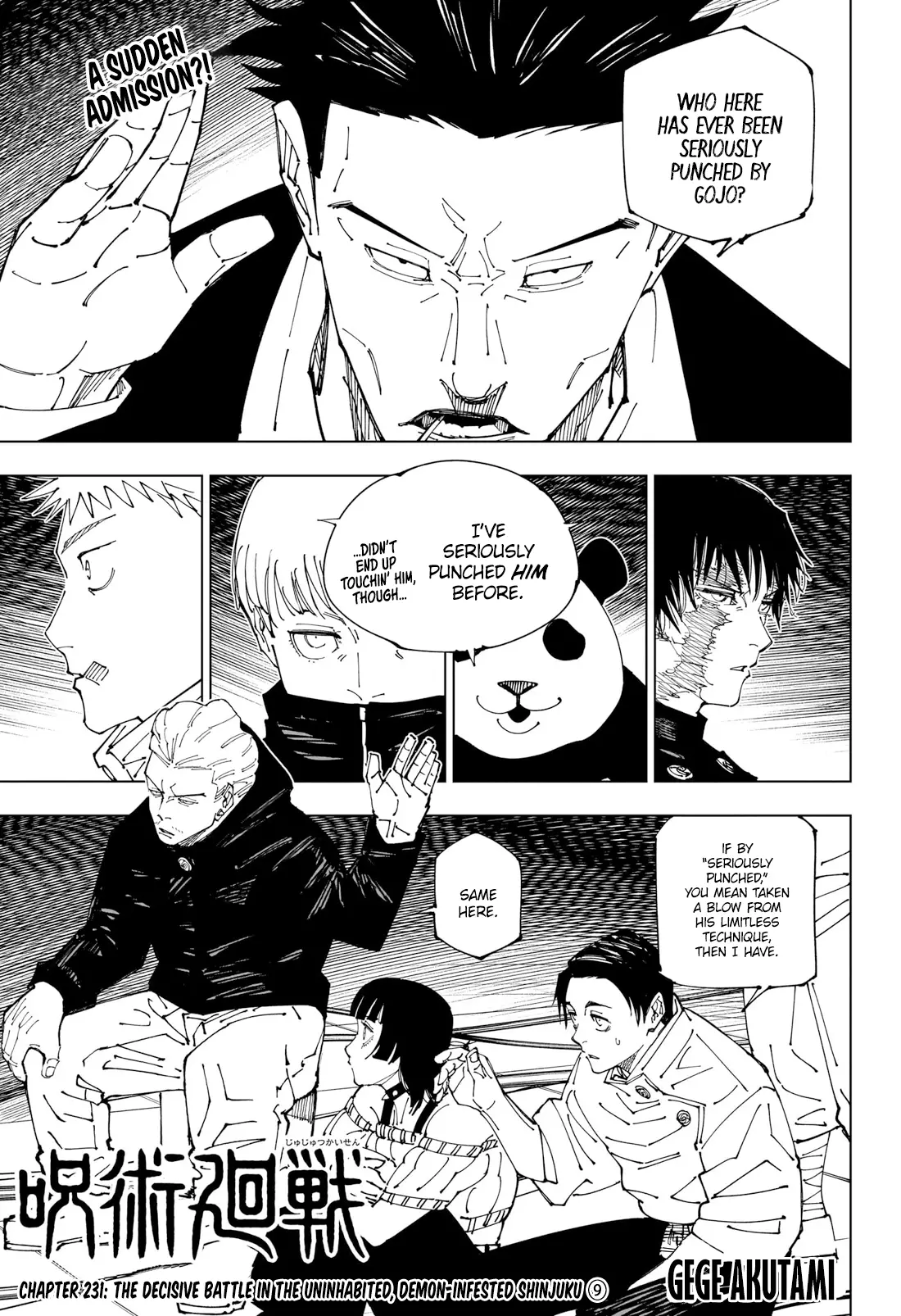 Read Jujutsu Kaisen Chapter 231 Online