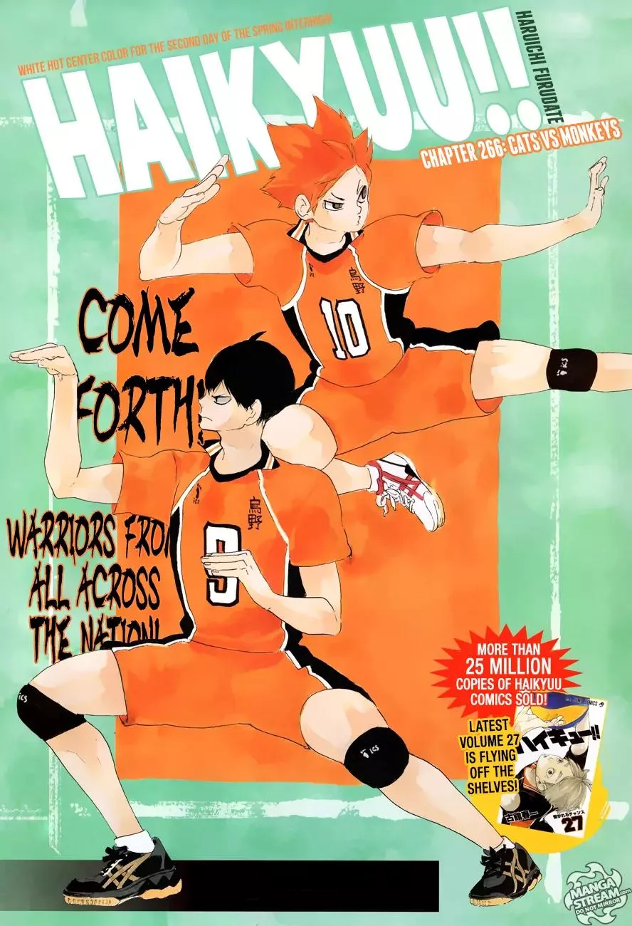 Read Haikyu!! Chapter 266 - Cats vs Monkeys Online