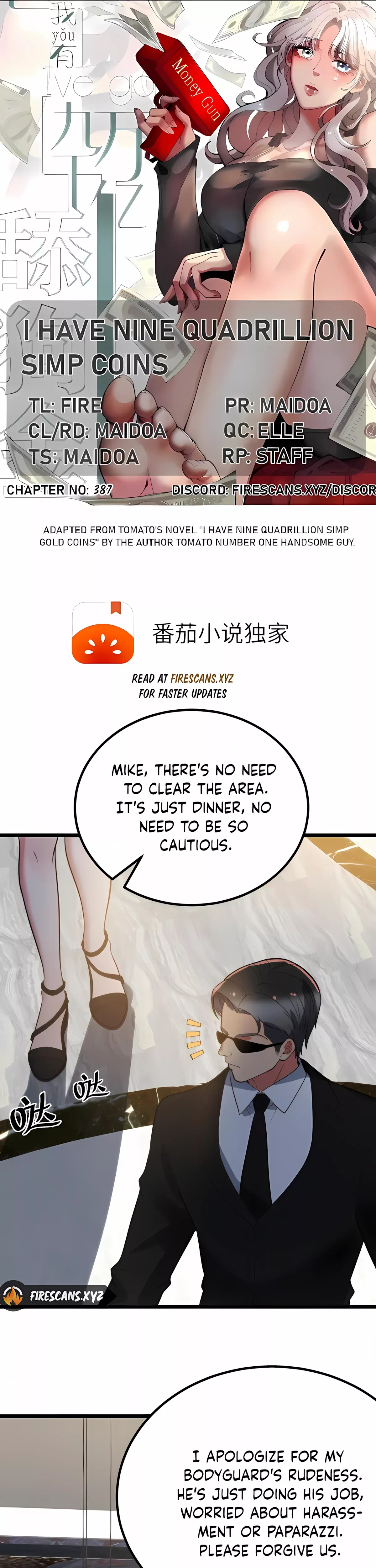 Read I Have Nine Quadrillion Simp Gold Coins Chapter 387 Online