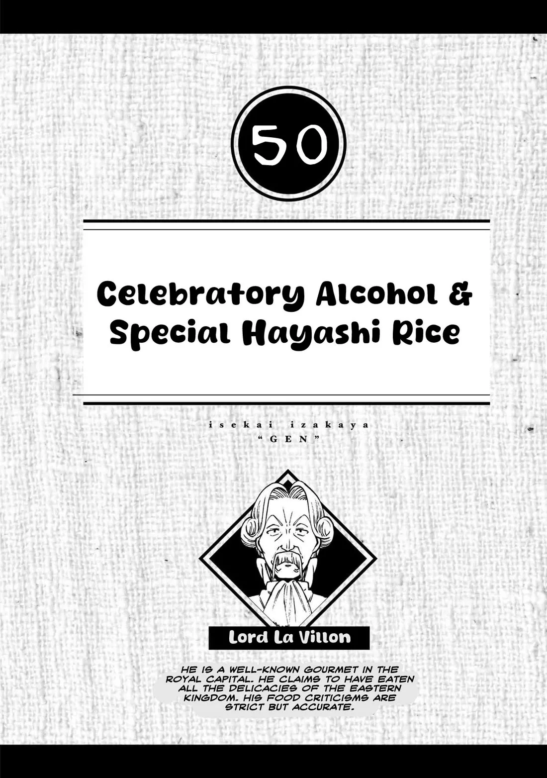 Read Isekai Izakaya “Gen” Chapter 50 - Celebratory Alcohol & Special Hayashi Rice Online