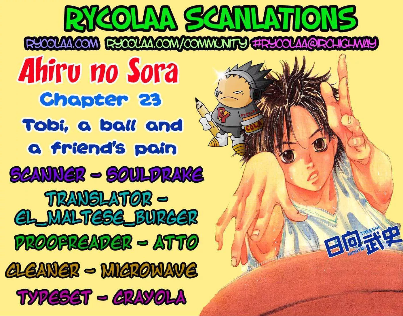 Read Ahiru no Sora Chapter 23 - Tobi, A Ball And A Friend's Pain Online