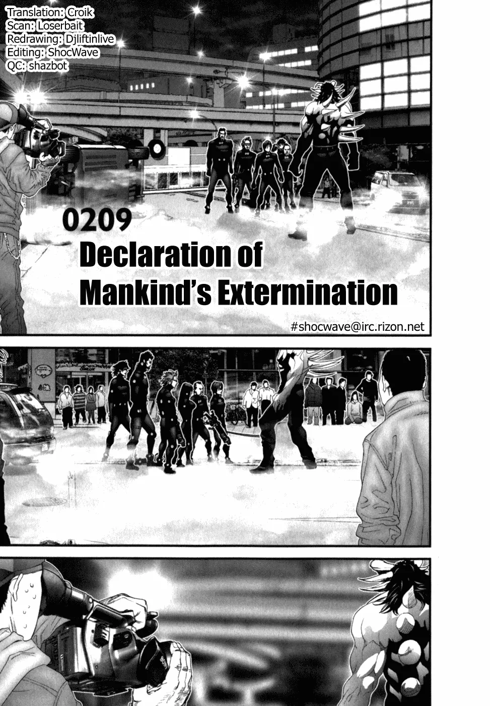 Read Gantz Chapter 209 - Declaration of Mankind's Extermination Online