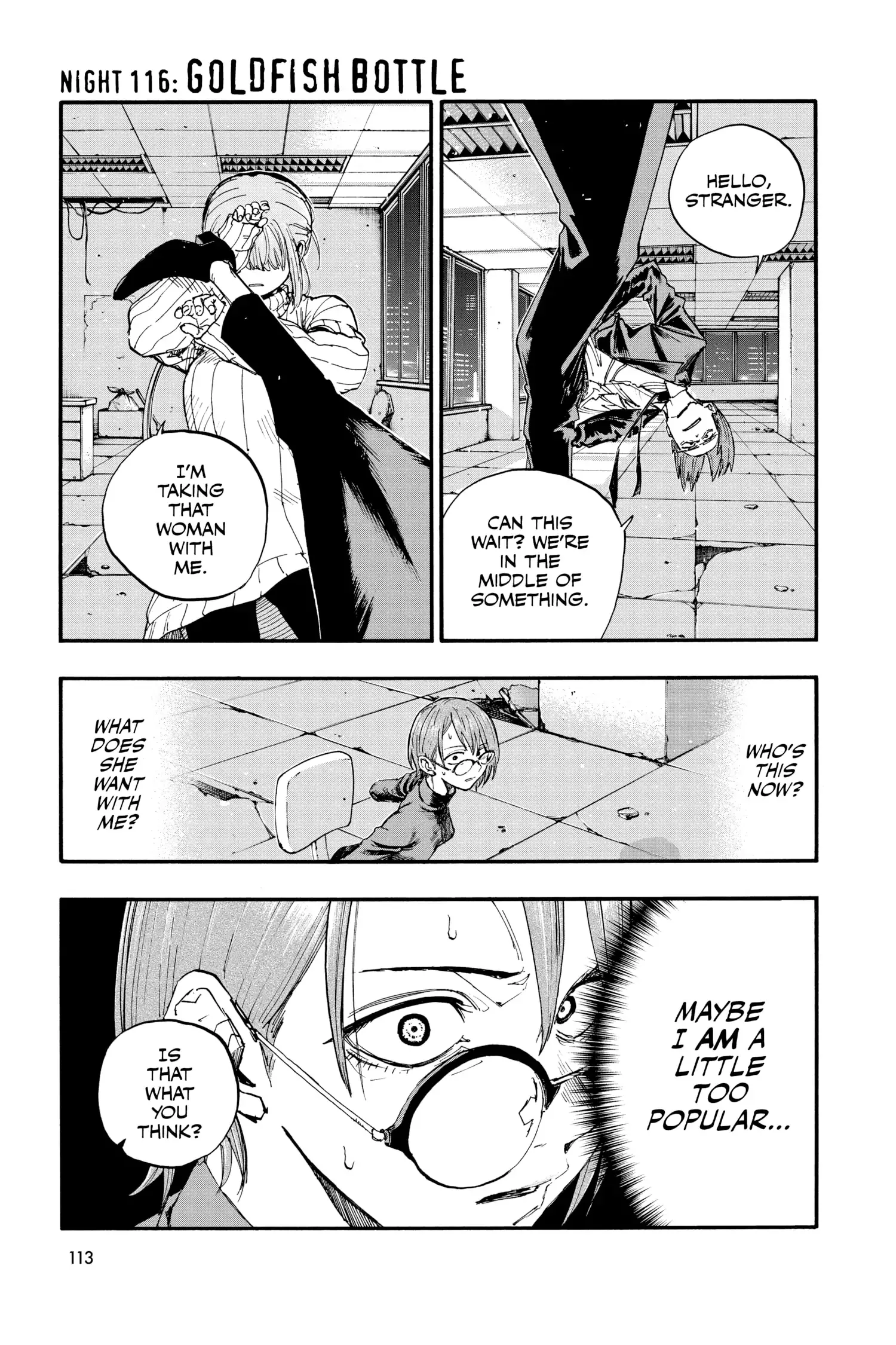 Read Yofukashi no Uta Chapter 116 - Goldfish Bottle Online