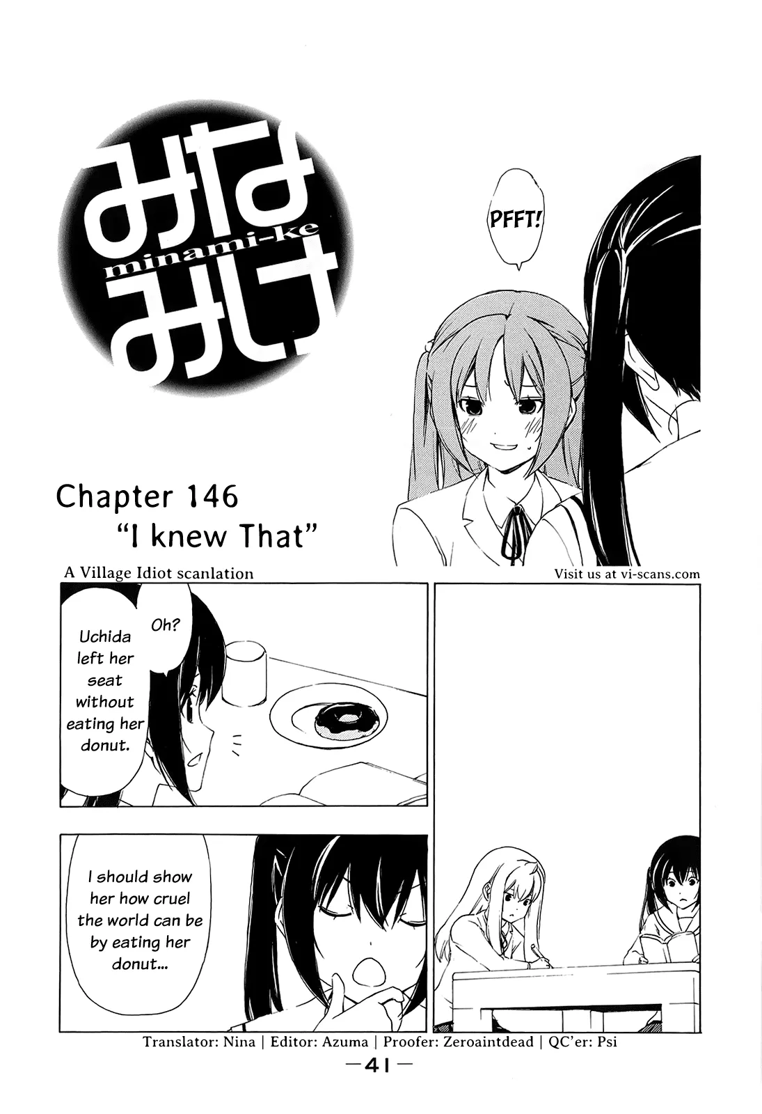 Read Minami-ke Chapter 146 - "I Knew That" Online