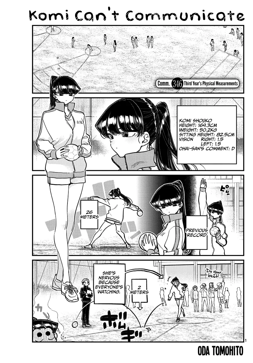 Read Komi-san wa Komyushou Desu Chapter 346 - Third Year's Physical Measurements Online