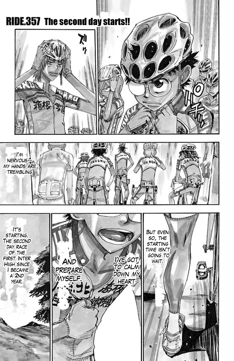 Read Yowamushi Pedal Chapter 357 - The second day starts!! Online