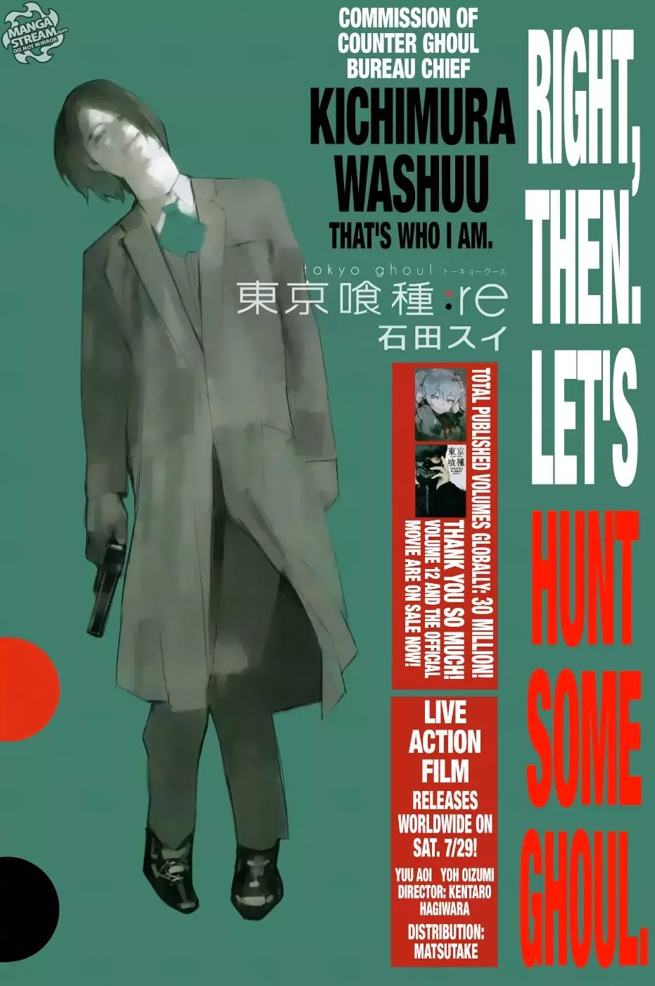 Read Tokyo Ghoul:re Chapter 133 - I've Raised Reapers for Three People Online