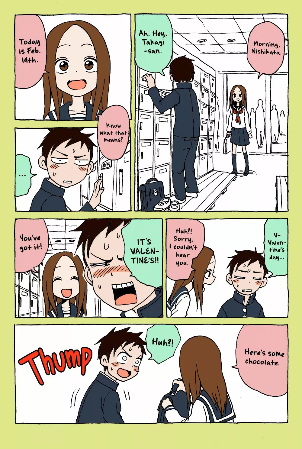 Read Karakai Jouzu no Takagi-san Chapter 68.6 - Valentine's [Part 1-2 - web version] Online