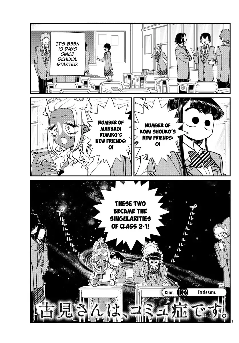 Read Komi-san wa Komyushou Desu Chapter 132 - I'm The Same Online