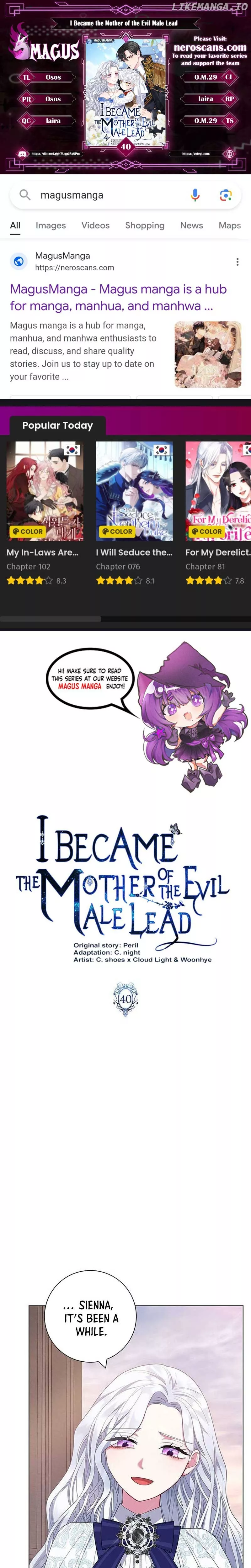 Read I Became the Mother of the Evil Male Lead Chapter 40 Online