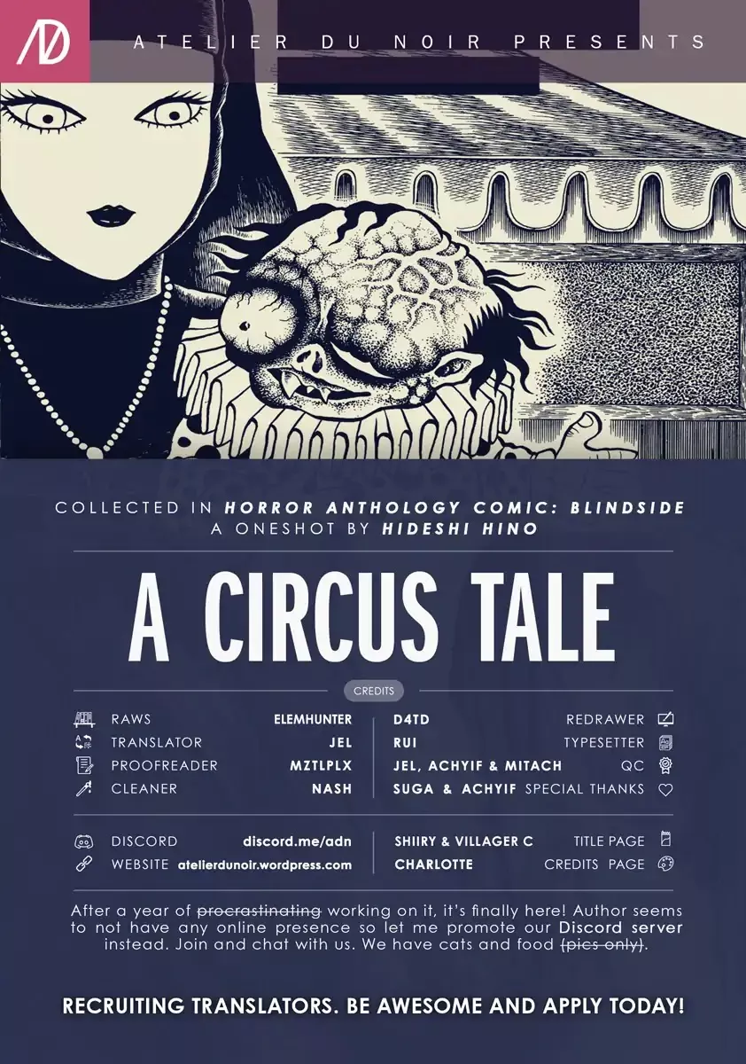Read Horror Anthology Comic Shikaku Chapter 5 - A Circus Tale [Hideshi Hino] Online