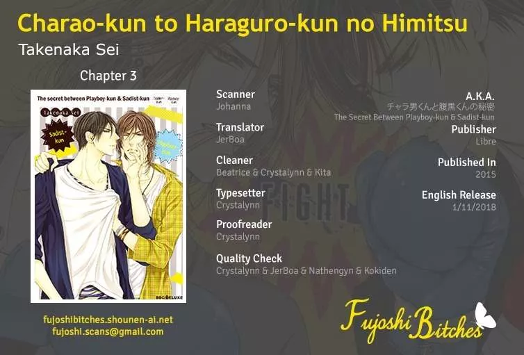 Read Charao-kun to Haraguro-kun no Himitsu Chapter 3 Online