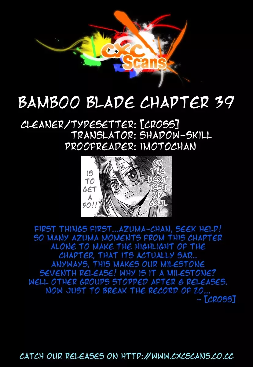 Read Bamboo Blade Chapter 39 - Azuma and Studying Online