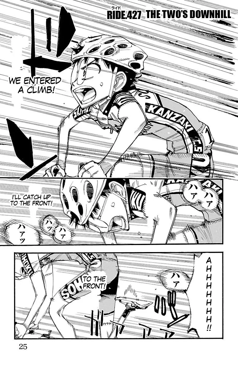 Read Yowamushi Pedal Chapter 427 - the two's downhill Online