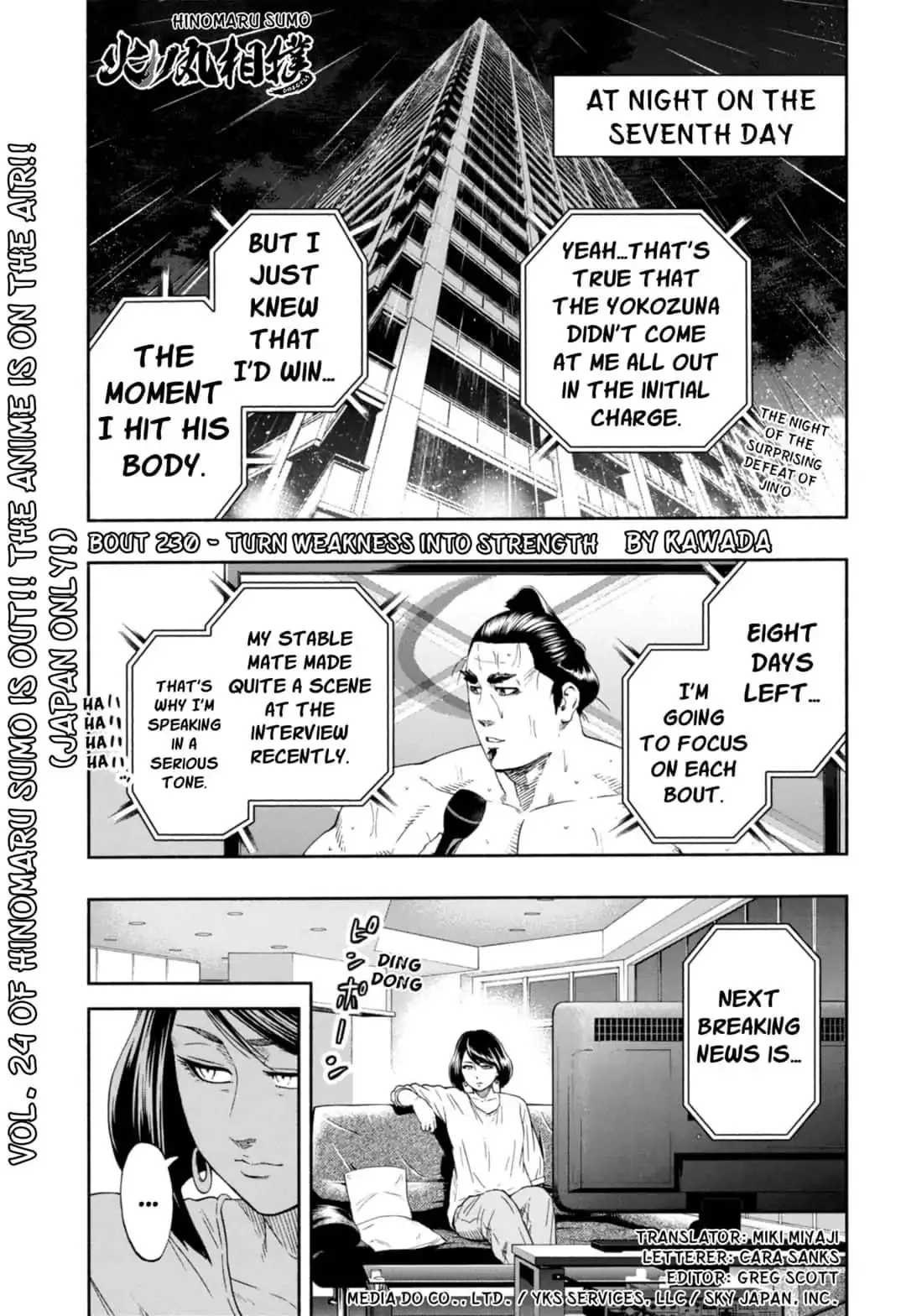 Read Hinomaru Zumou Chapter 230 - Turn Weakness Into Strength Online