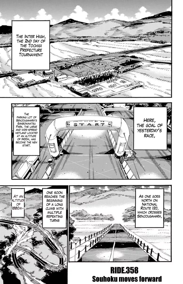 Read Yowamushi Pedal Chapter 358 - Souhoku moves forward Online